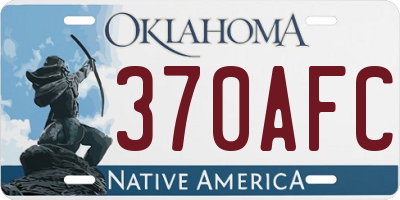 OK license plate 370AFC