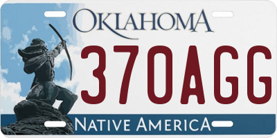 OK license plate 370AGG