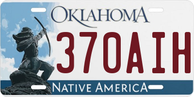 OK license plate 370AIH