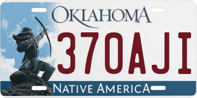 OK license plate 370AJI