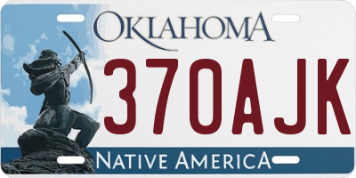 OK license plate 370AJK