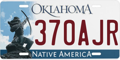 OK license plate 370AJR