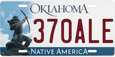 OK license plate 370ALE