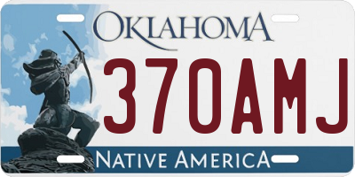 OK license plate 370AMJ