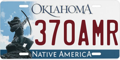 OK license plate 370AMR