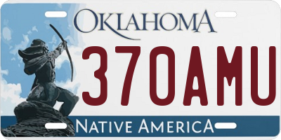 OK license plate 370AMU