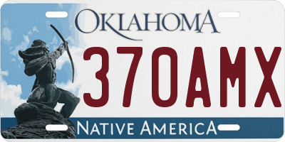 OK license plate 370AMX