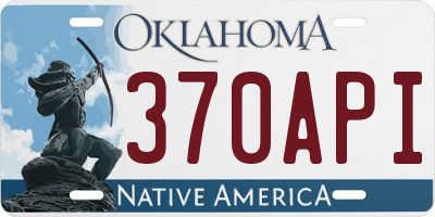 OK license plate 370API