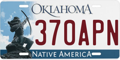 OK license plate 370APN