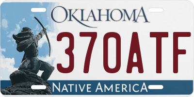 OK license plate 370ATF