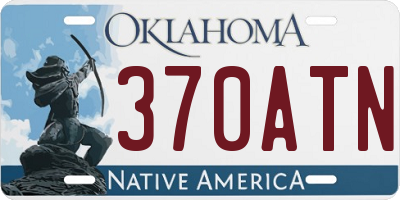 OK license plate 370ATN
