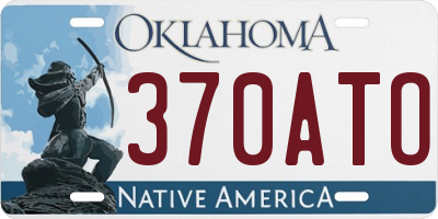 OK license plate 370ATO