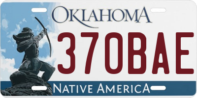 OK license plate 370BAE