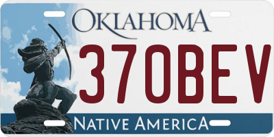 OK license plate 370BEV