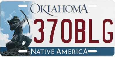 OK license plate 370BLG