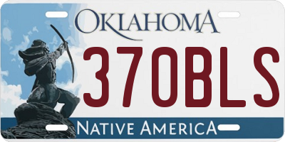 OK license plate 370BLS