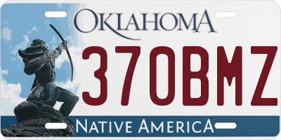 OK license plate 370BMZ