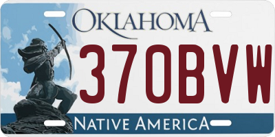 OK license plate 370BVW