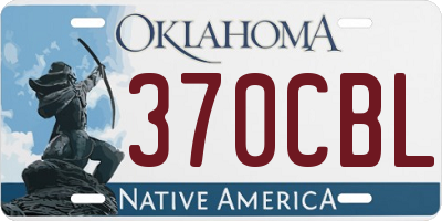 OK license plate 370CBL