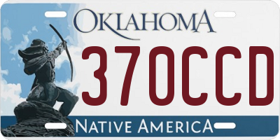 OK license plate 370CCD