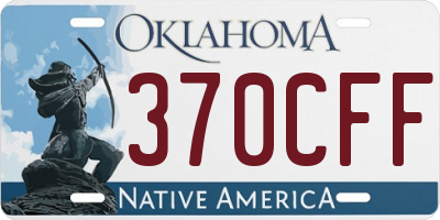 OK license plate 370CFF