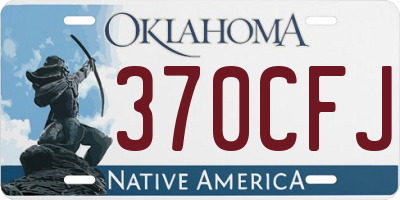 OK license plate 370CFJ