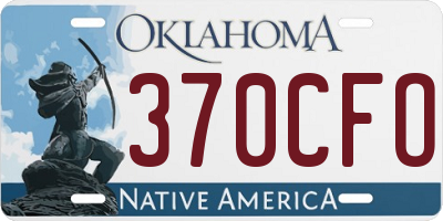 OK license plate 370CFO