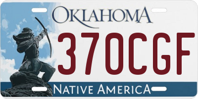 OK license plate 370CGF