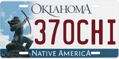 OK license plate 370CHI