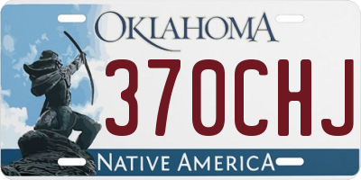OK license plate 370CHJ