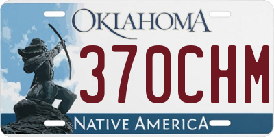 OK license plate 370CHM