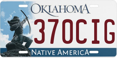 OK license plate 370CIG