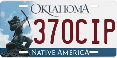 OK license plate 370CIP