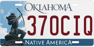 OK license plate 370CIQ