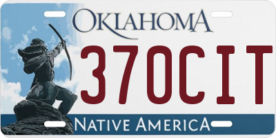 OK license plate 370CIT