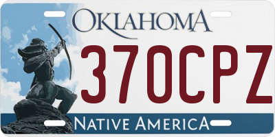 OK license plate 370CPZ
