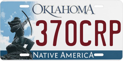OK license plate 370CRP