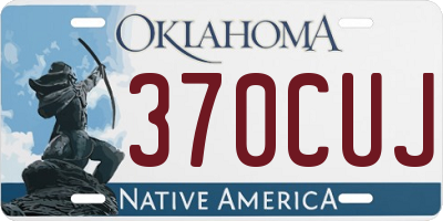 OK license plate 370CUJ