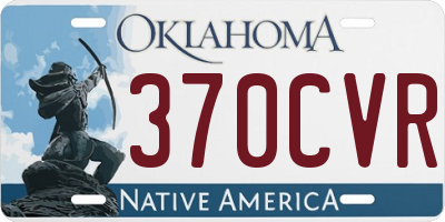OK license plate 370CVR