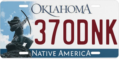 OK license plate 370DNK