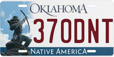 OK license plate 370DNT