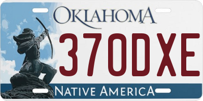 OK license plate 370DXE