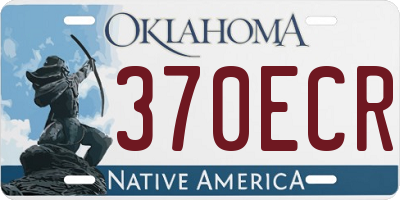 OK license plate 370ECR