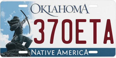 OK license plate 370ETA