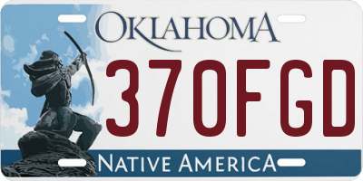 OK license plate 370FGD