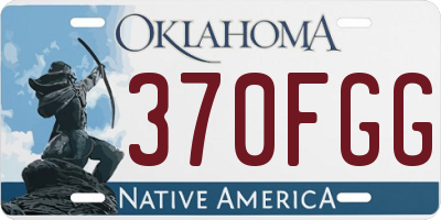 OK license plate 370FGG