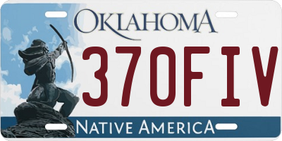 OK license plate 370FIV