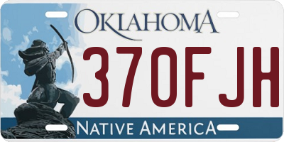 OK license plate 370FJH
