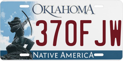 OK license plate 370FJW