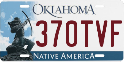 OK license plate 370TVF